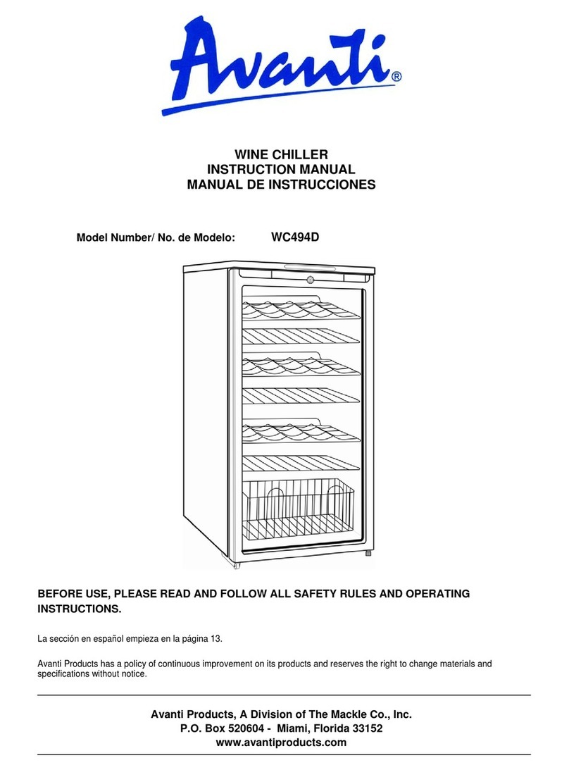 Avanti WC494D User manual Avanti WC494D User manual