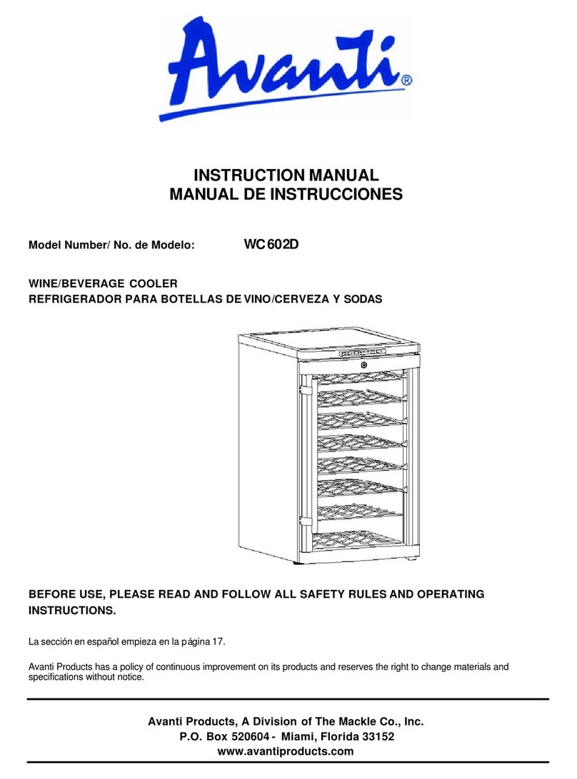 Avanti WC602D instruction manual
