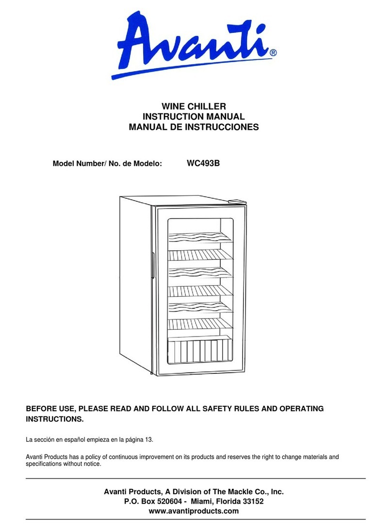 Avanti WC493B User manual
