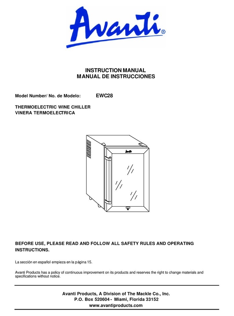 Avanti EWC28 User manual Avanti EWC28 User manual