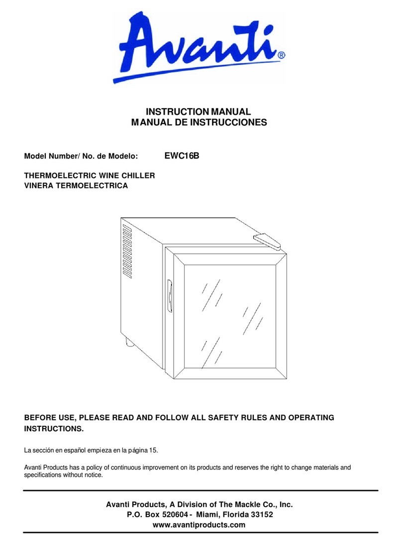 Avanti EWC16B User manual