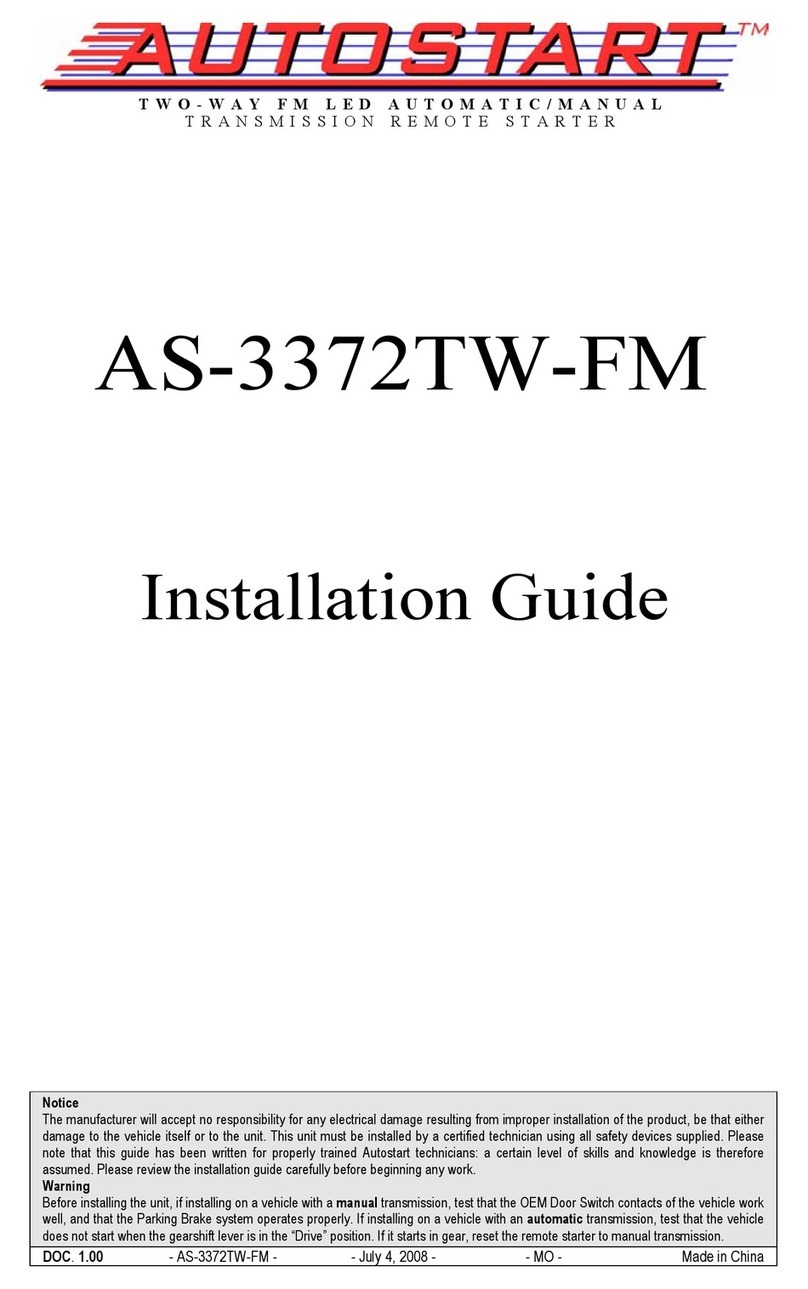 Autostart AS-3372 TW-FM User manual