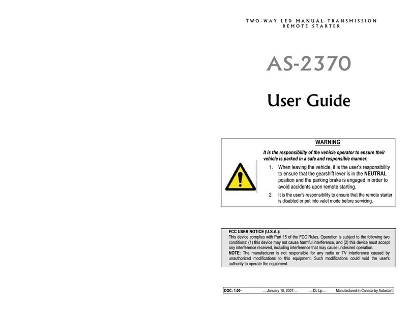 Autostart AS-2370 User manual