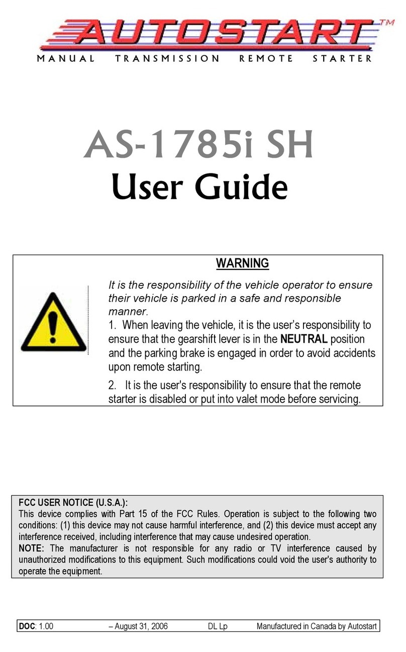 Autostart AS-1785i SH User manual