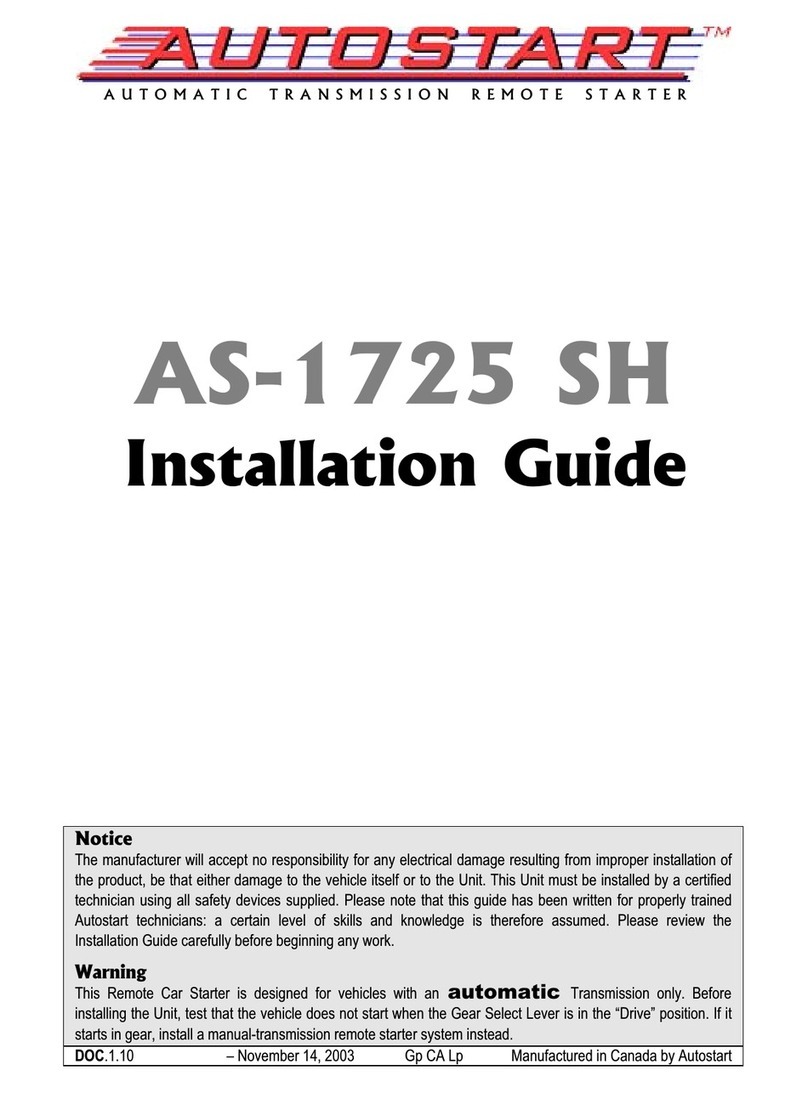Autostart AS-1725 SH installation guide