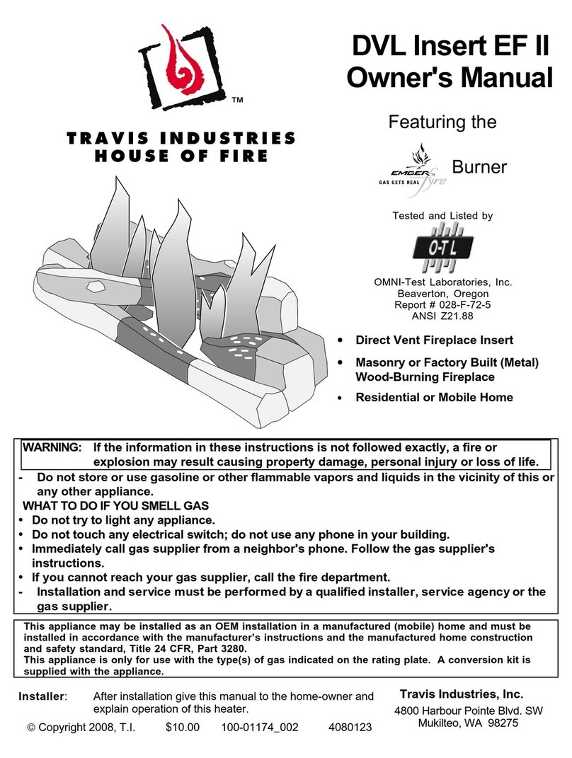 Travis Industries DVL Insert EF II User manual