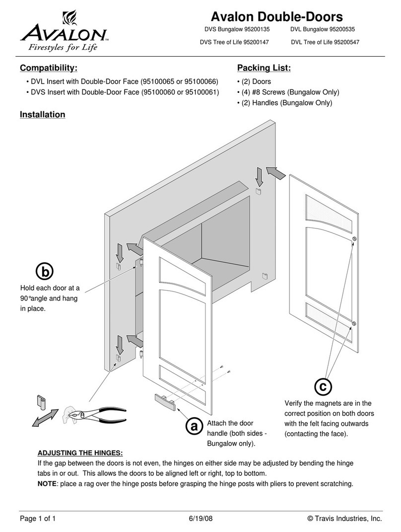 Avalon DVS Bungalow 95200135 installation guide Avalon DVS Bungalow 95200135 installation guide