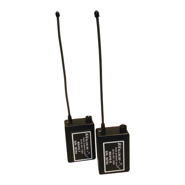 Avalon RF MX416 User's guide & operating manual