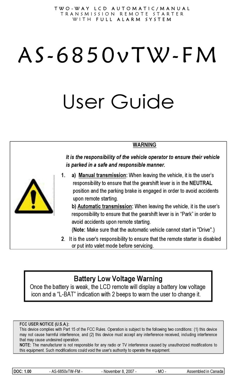 Autostart AS-6850VTW-FM User manual