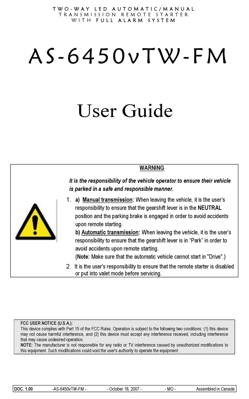 Autostart AS-6450VTW-FM User manual