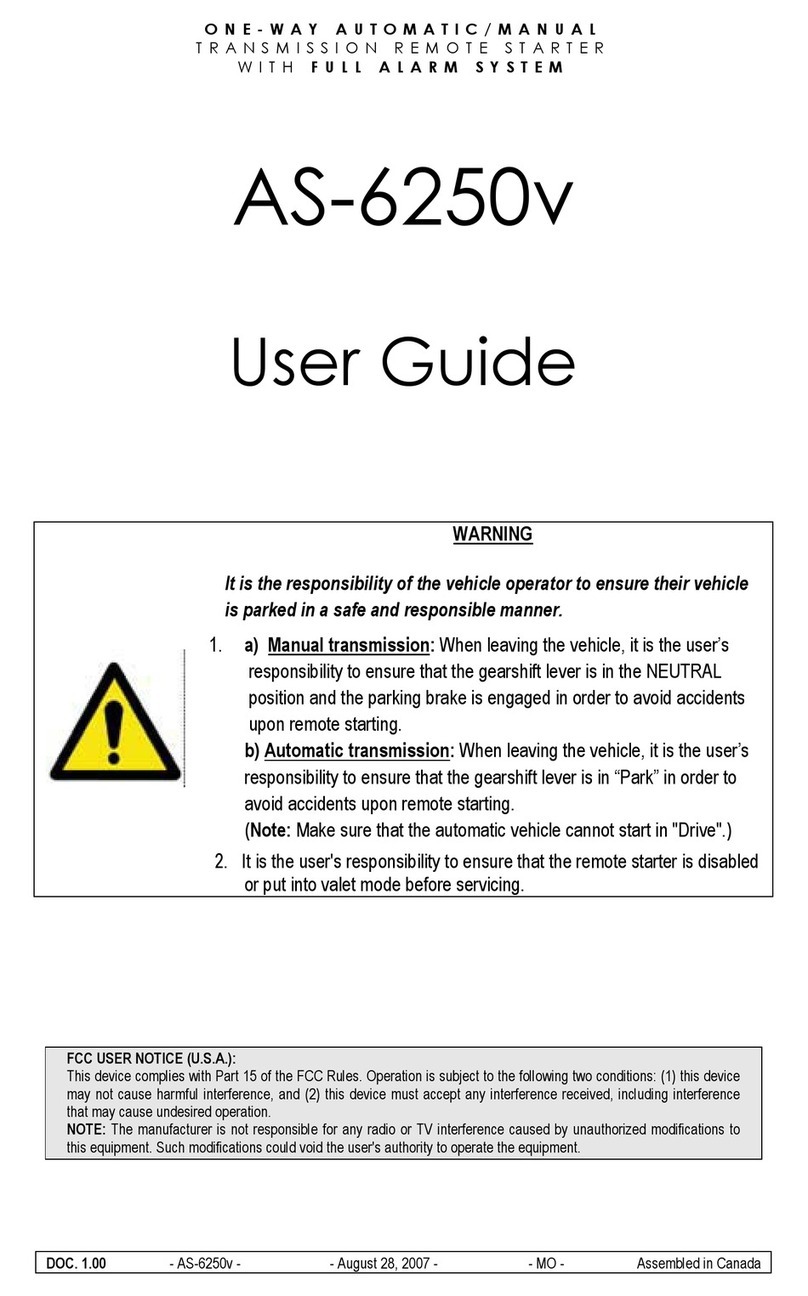 Autostart AS-6250V User manual