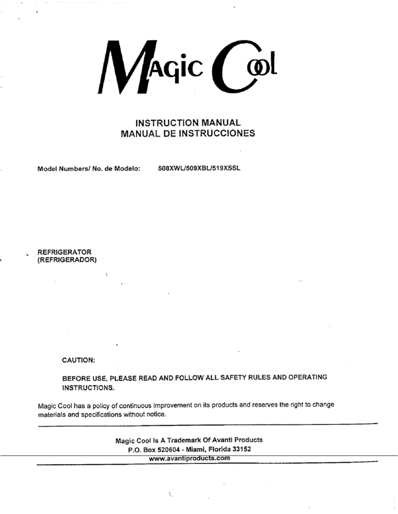 Avanti Magic Cool 508XWL User manual