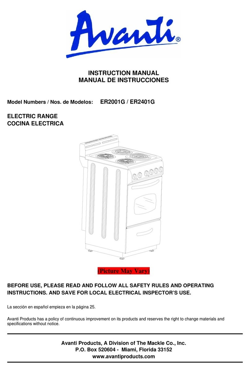 Avanti ER2001G User manual