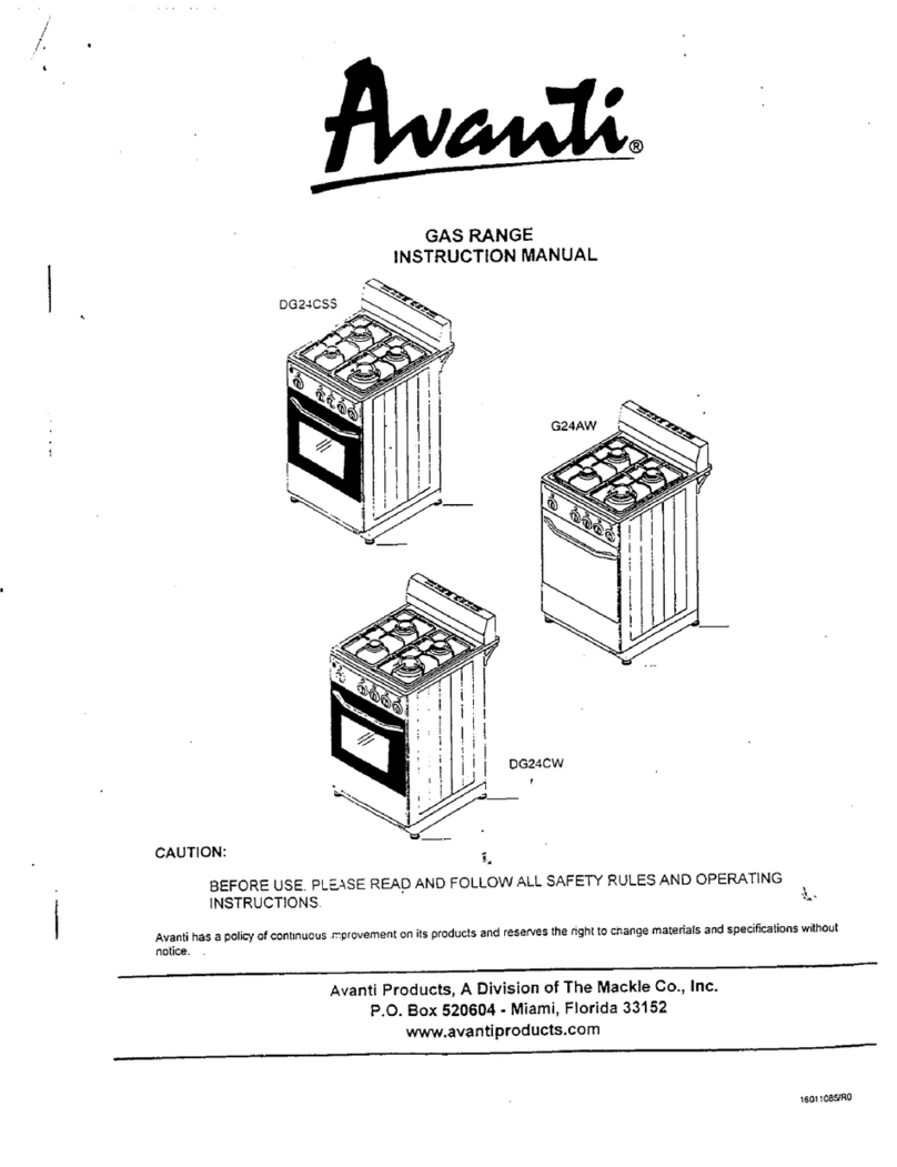 Avanti DG24CSS instruction manual