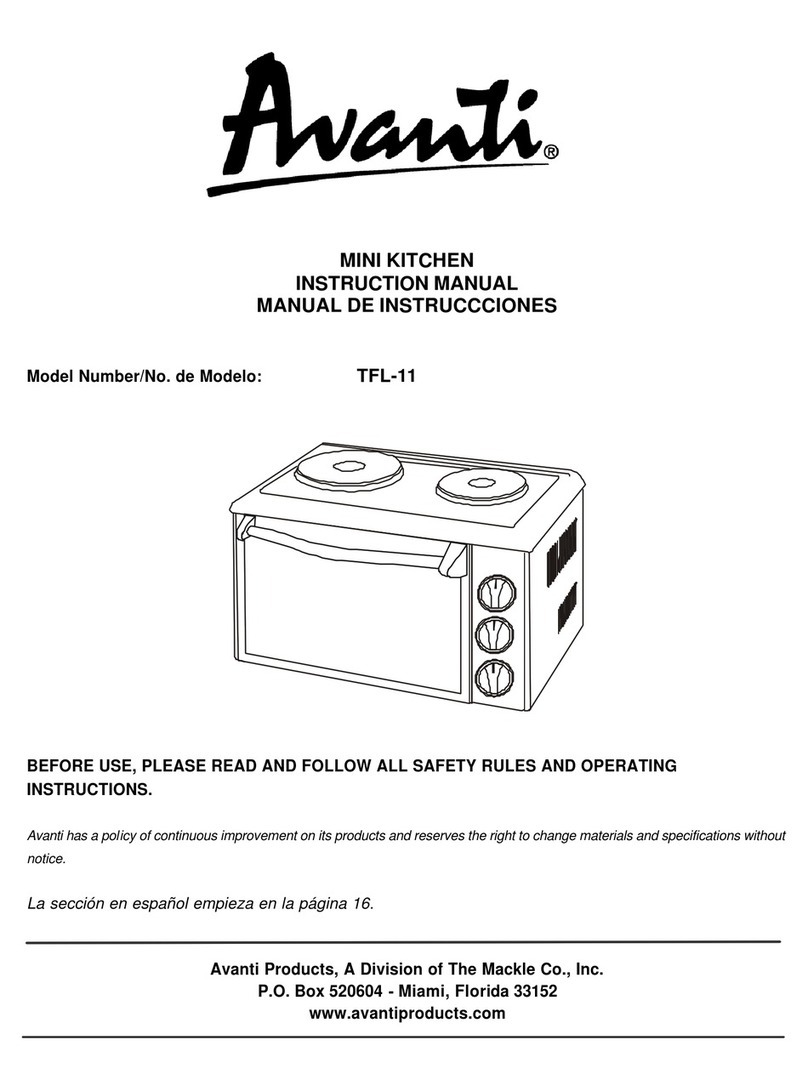 Avanti TFL-11 instruction manual