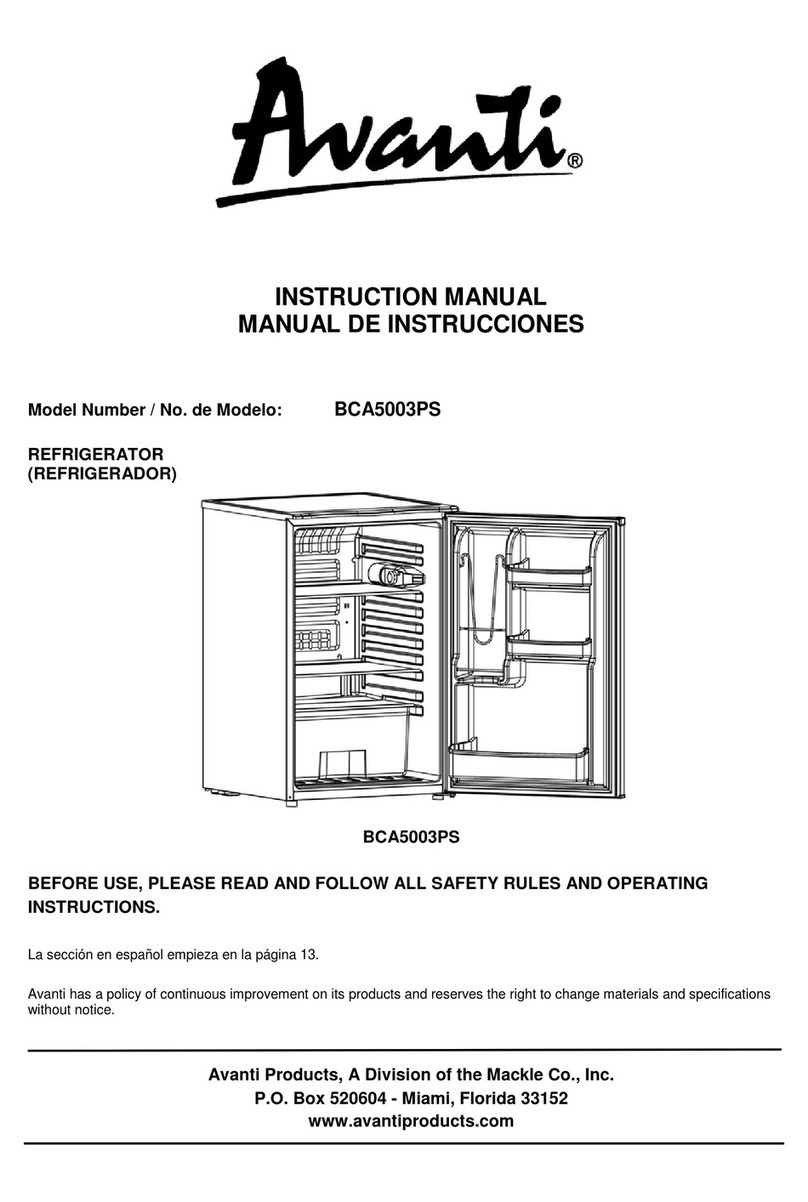 Avanti BCA5003PS instruction manual