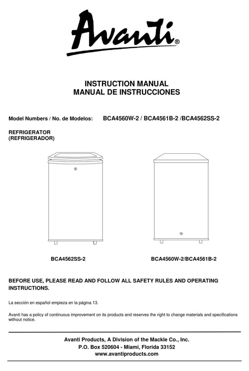 Avanti BCA4560W-2 User manual