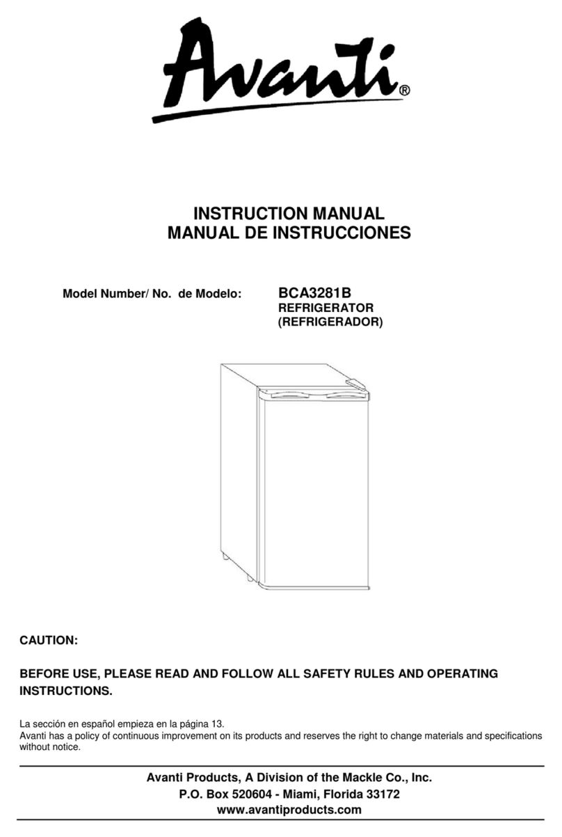 Avanti BCA3281B User manual