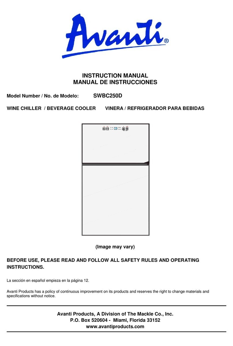 Avanti SWBC250D User manual