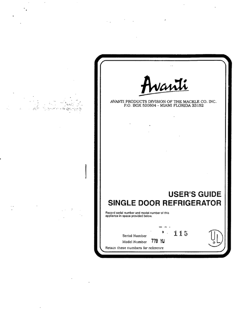 Avanti 778YW User manual