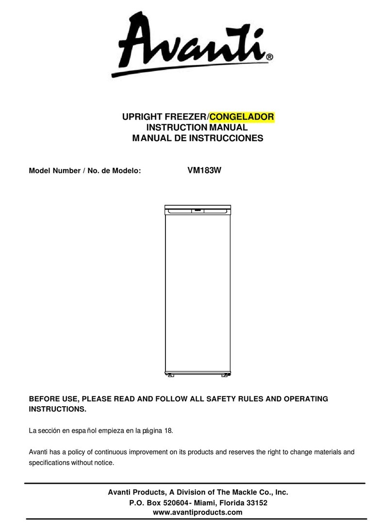 Avanti VM183W instruction manual