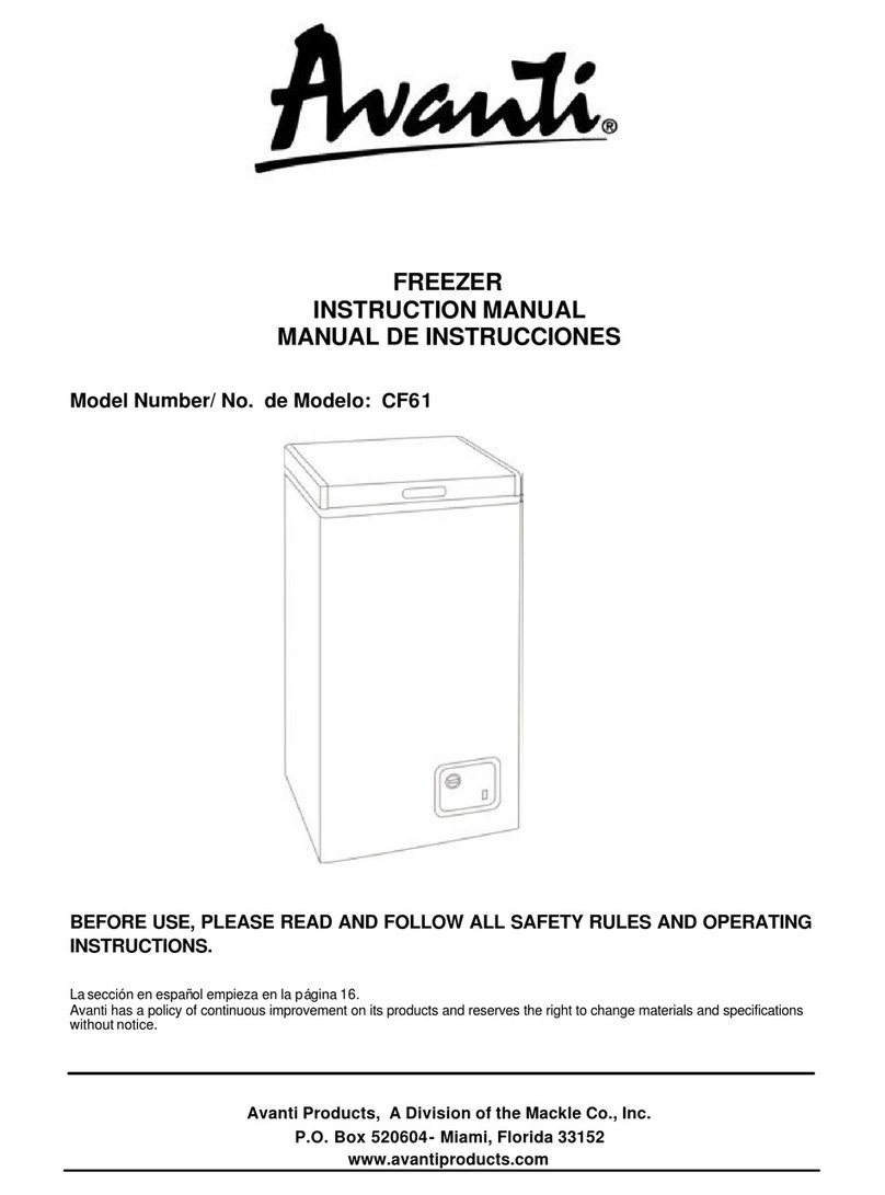 Avanti CF61 User manual Avanti CF61 User manual
