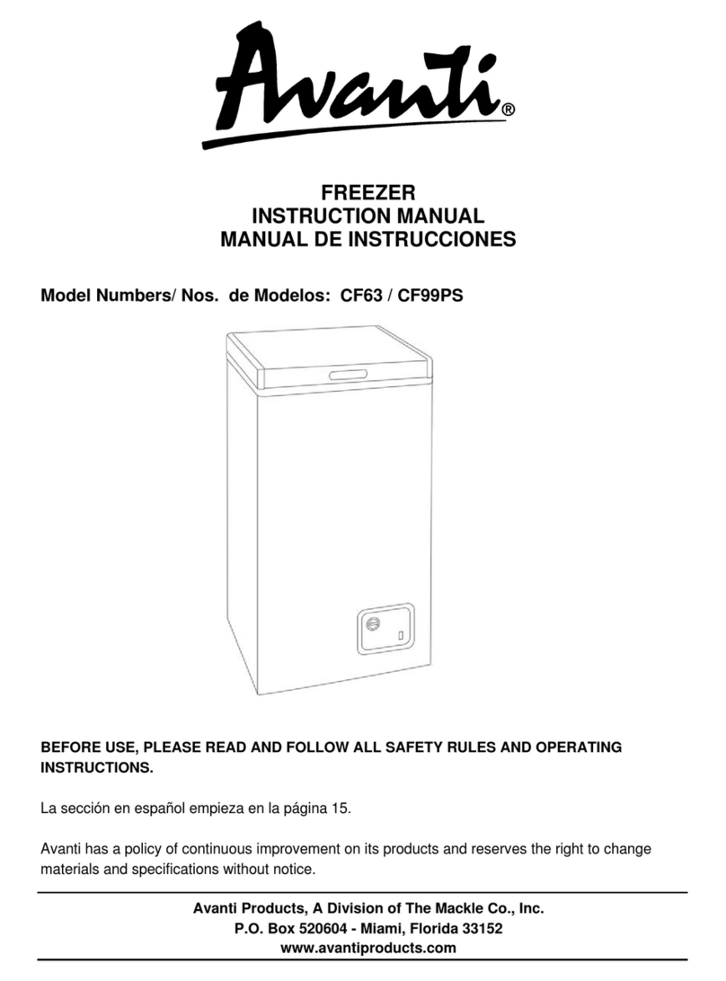 Avanti CF63 User manual Avanti CF63 User manual