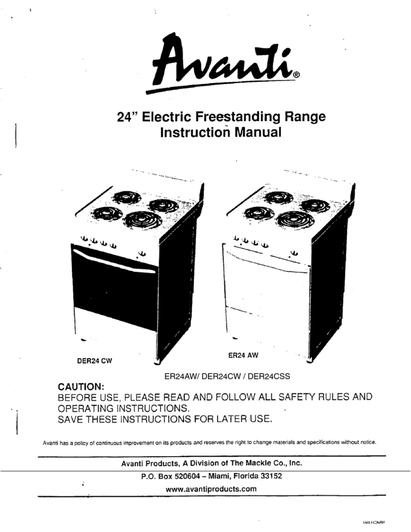 Avanti DER24CSS User manual