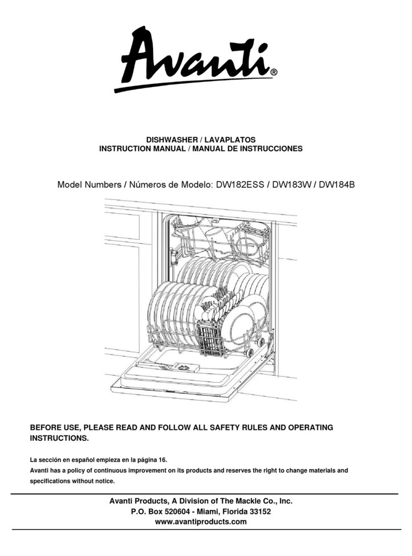 Avanti DW182ESS instruction manual