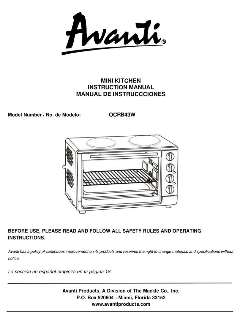 Avanti OCRB43W instruction manual