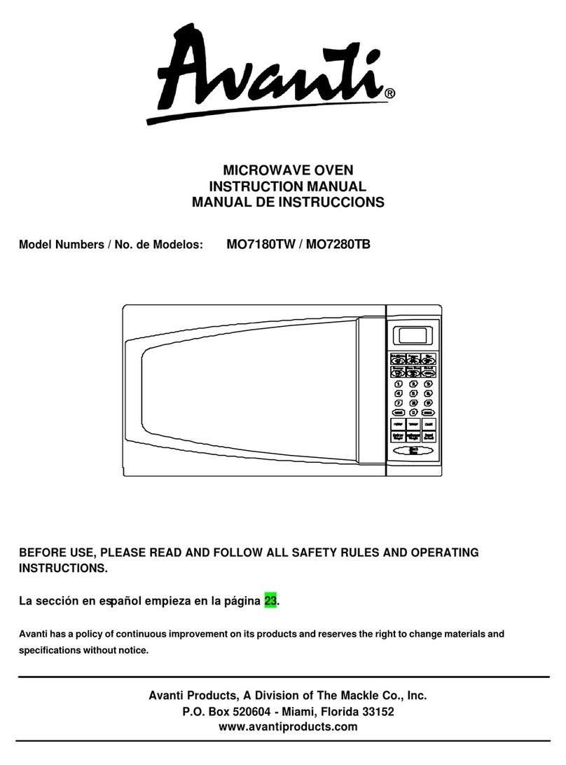 Avanti MO7180TW instruction manual