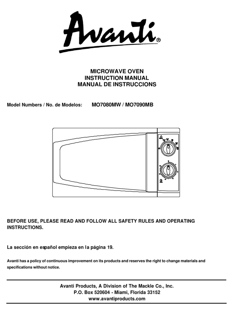 Avanti MO7080MW User manual