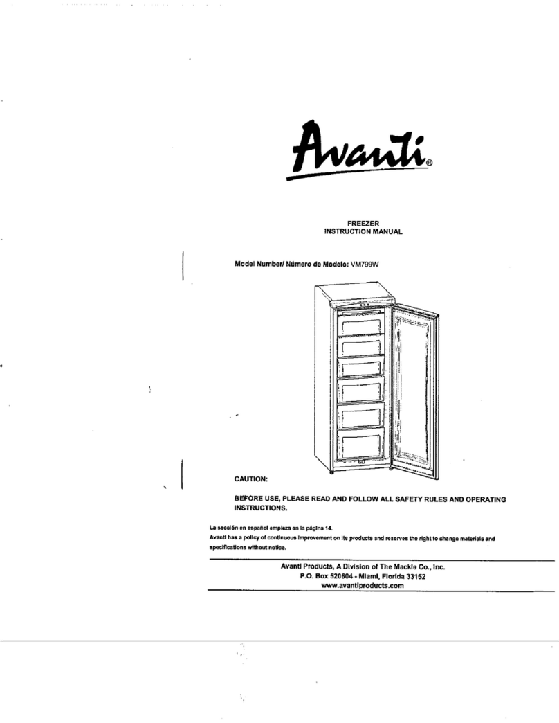 Avanti VM799W instruction manual