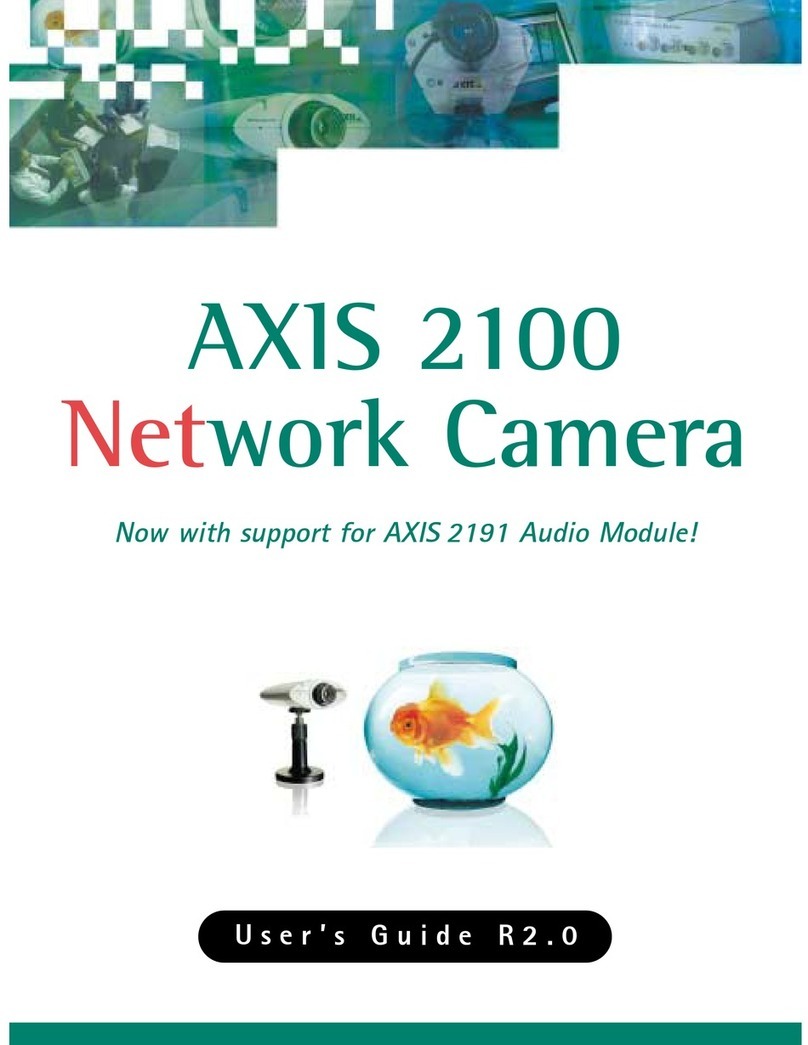 Axis NETWORK CAMERA 2100 User manual Axis NETWORK CAMERA 2100 User manual