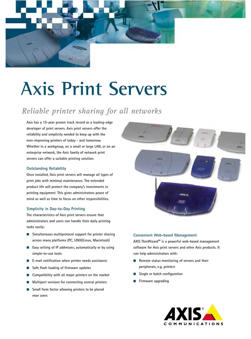 Axis Print Server  5470e User manual