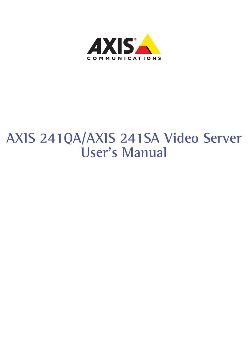Axis Video Server AXIS 241SA user manual