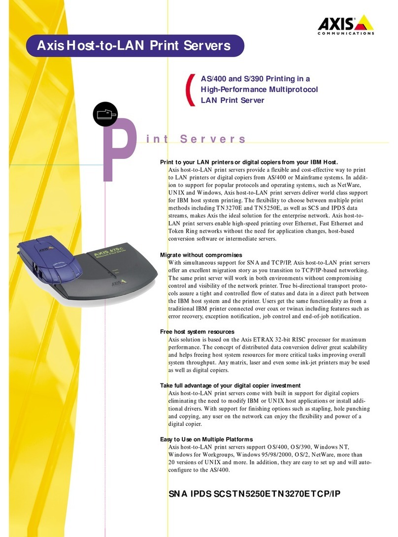 Axis Print Server  5470e User manual