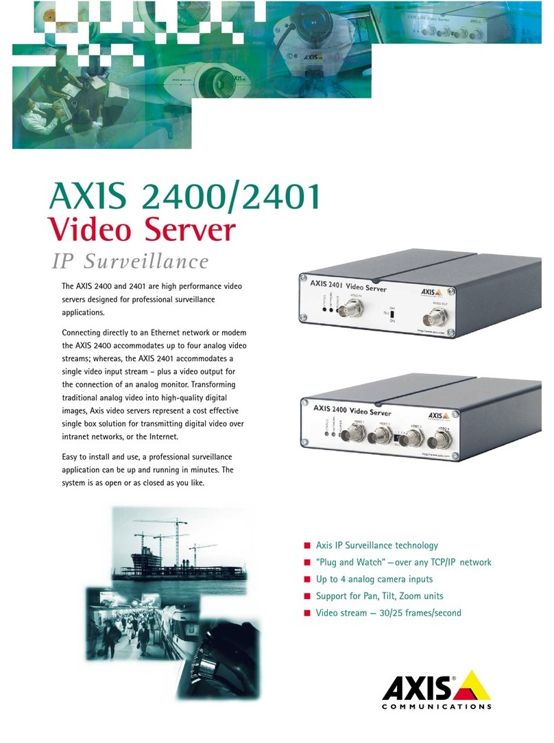 Axis 2400 User manual Axis 2400 User manual