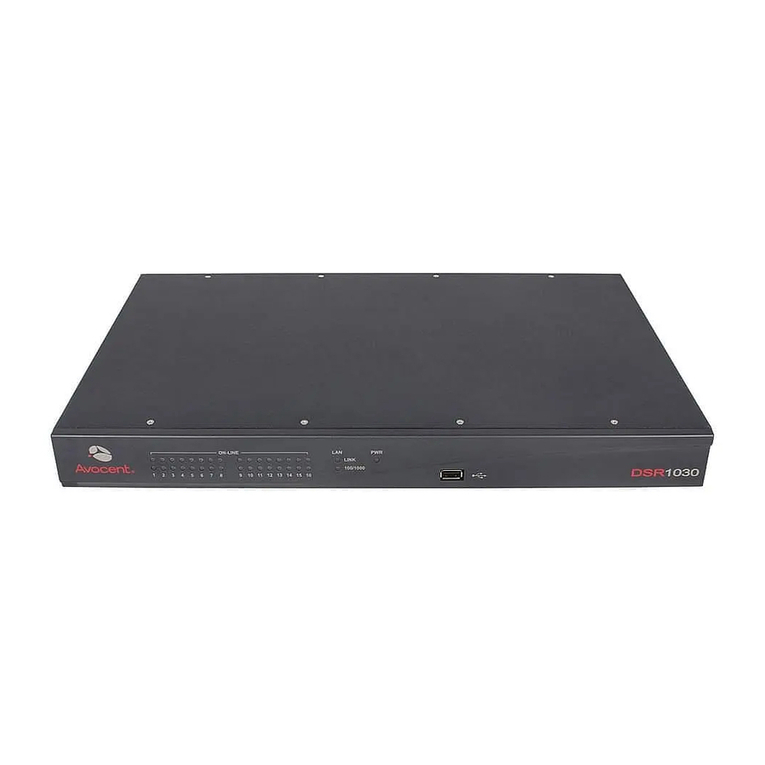 Avocent DSR Series DSR1030 Installer/user guide