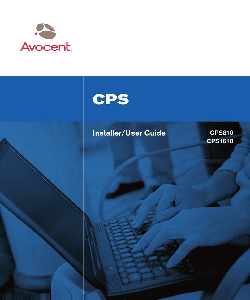 Avocent CPS1610 Installation and maintenance instructions