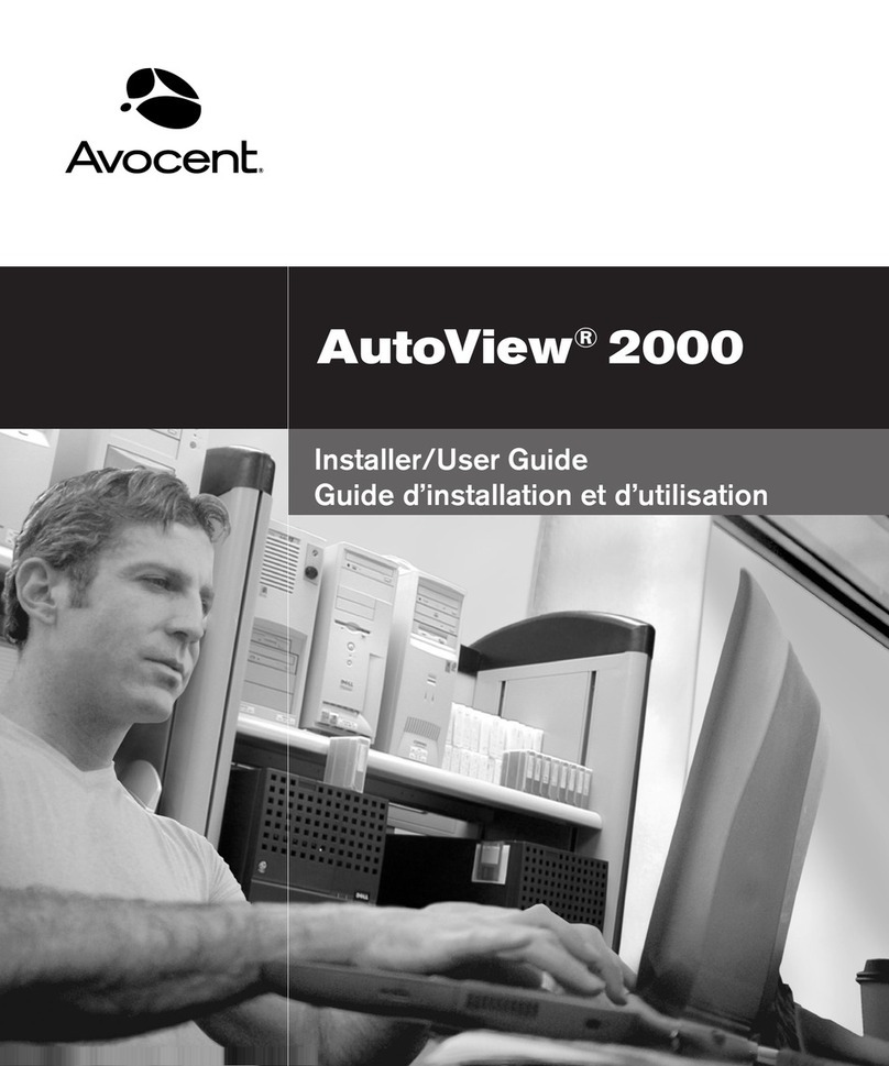 Avocent AutoView 2000 AV2000BC AV2000BC Installation and maintenance instructions Avocent AutoView 2000 AV2000BC AV2000BC Installation and maintenance instructions