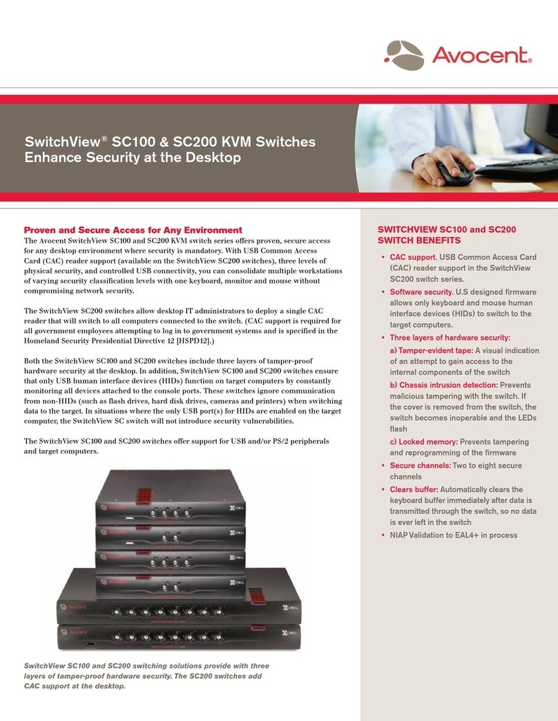 Avocent SwitchView SC100 User manual