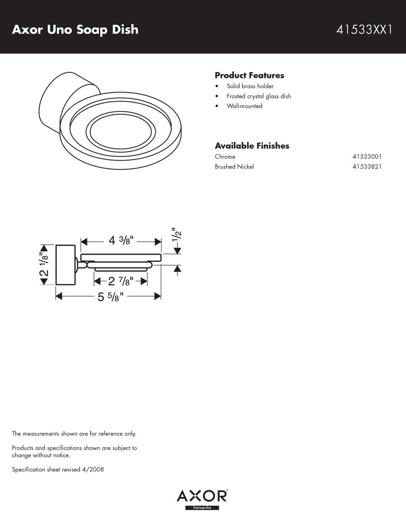 Axor 41533XX1 User manual Axor 41533XX1 User manual