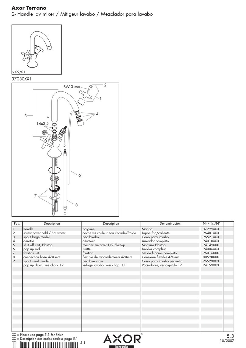 Axor 37030XX User manual