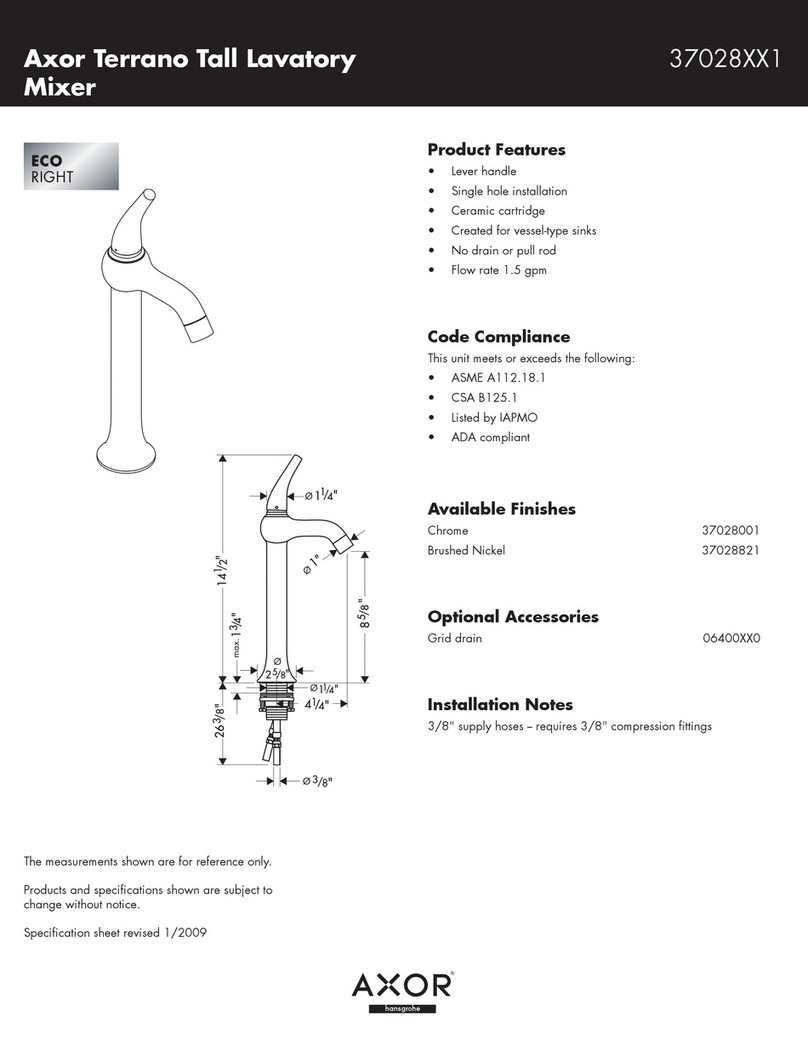 Axor Terrano 37028001 User manual