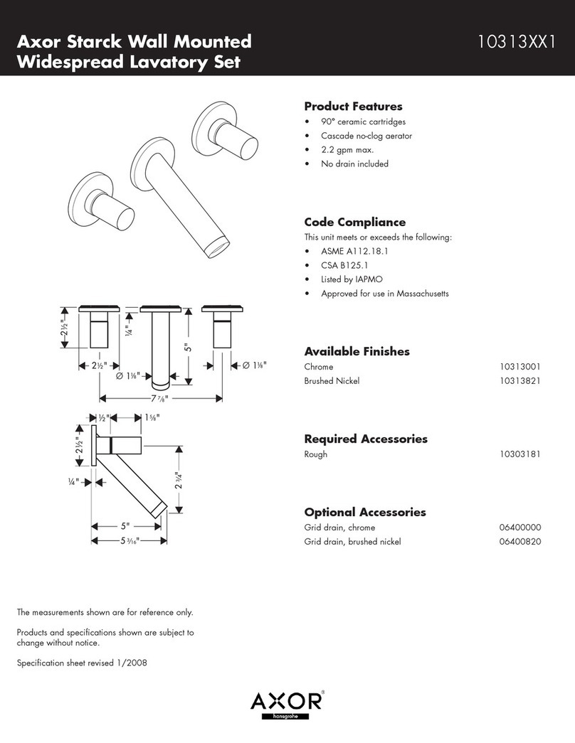 Axor Brushed Nickel 10313821 User manual