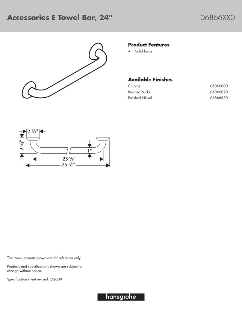 Axor Brushed Nickel 06866820 User manual Axor Brushed Nickel 06866820 User manual