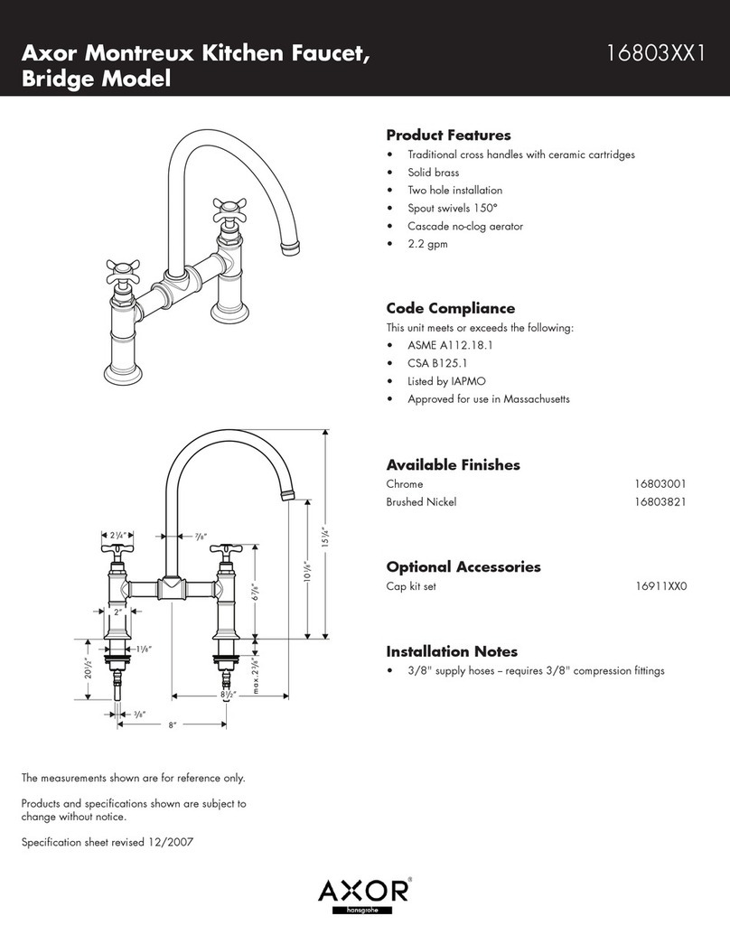Axor Bridge User manual