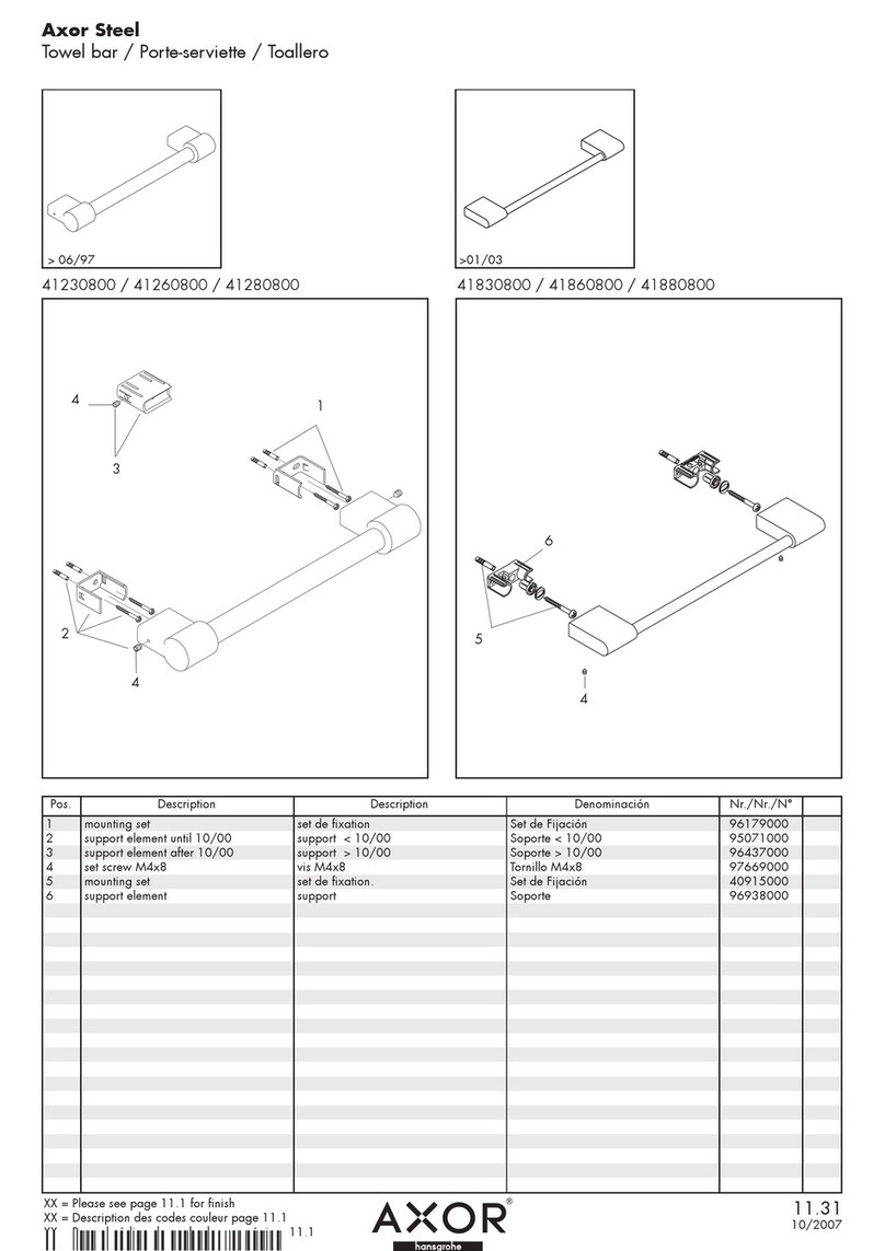 Axor Axor Steel 41230800 User manual