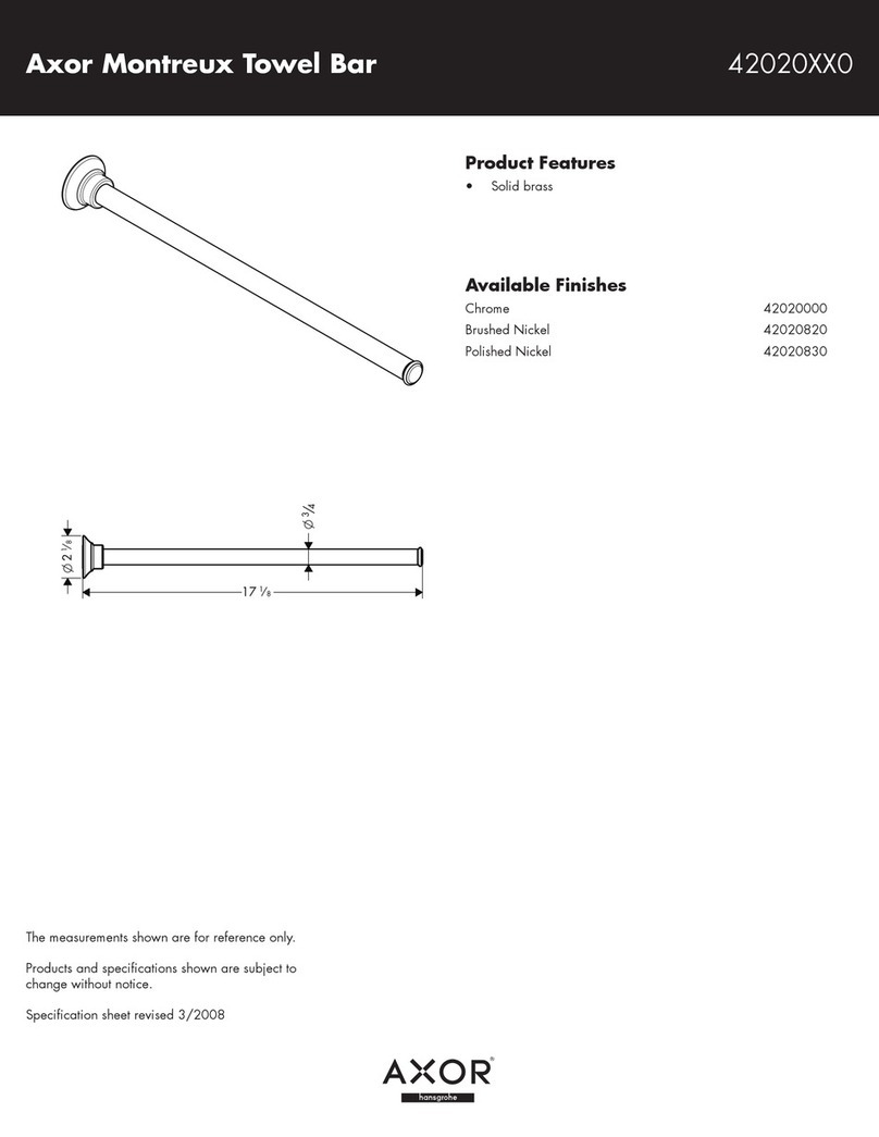 Axor Axor Montreux Towel Bar 42020XX0 User manual